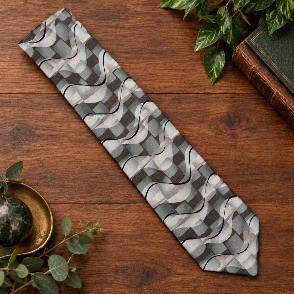 Jerry Garcia Blue Iceberg Collection Men's 100% Silk Tie Grateful Dead Retro Y2K